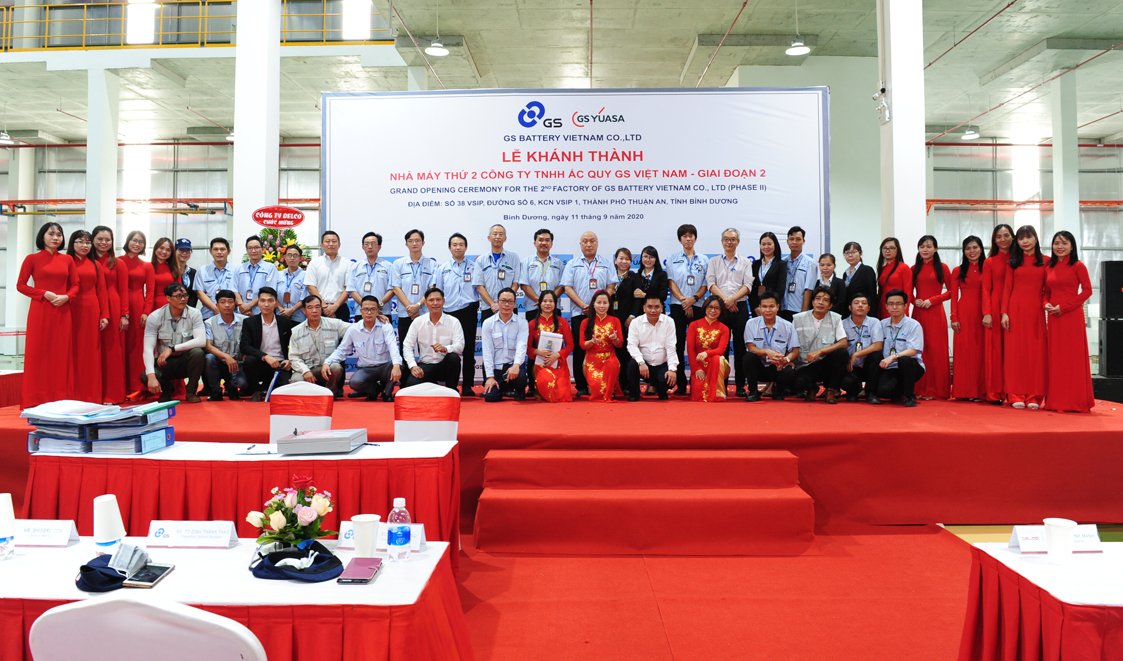Công ty TNHH Ắc quy GS tổ chức lễ khánh thành mở rộng diện tích nhà máy sản xuất thứ hai tại Bình Dương